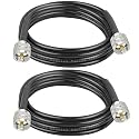 XRDS -RF RG58 Coax CB Cable 6FT-2PCS, 50 Ohm with PL-259 UHF Male Connectors – Flexible &amp; Durable Coaxial Cable for CB Radio, Ham Radio, Antenna, SWR Meter, SDR