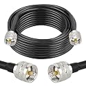 XRDS -RF RG58 Coax CB Cable 30FT, 50 Ohm with PL-259 UHF Male Connectors – Flexible &amp; Durable Coaxial Cable for CB Radio, Ham Radio, Antenna, SWR Meter, SDR