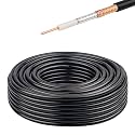 XRDS -RF RG8X Coaxial Cable 50FT 50 Ohm - Solid Copper Core, PVC Jacket, Low Loss, Ideal for Antenna, CB Radio, and Ham Radio Applications
