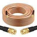 XRDS -RF RG8X SMA Extension Cable, Low Loss SMA Male to SMA Male Coaxial Cable, High-Density Braided Copper 50 Ohm Coax for WiFi Antenna, 4G 5G LTE Gateway, Router, Ham Radio 75FT