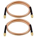 XRDS -RF RG8X SMA Extension Cable, Low Loss SMA Male to SMA Male Coaxial Cable, High-Density Braided Copper 50 Ohm Coax for WiFi Antenna, 4G 5G LTE Gateway, Router, Ham Radio 3FT 2PCS