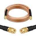 XRDS -RF RG8X SMA Extension Cable, Low Loss SMA Male to SMA Male Coaxial Cable, High-Density Braided Copper 50 Ohm Coax for WiFi Antenna, 4G 5G LTE Gateway, Router, Ham Radio 6FT