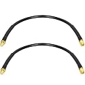 XRDS -RF SMA Cable 1FT, SMA Extension Cable with SMA Male to SMA Female Connector 50 Ohm KMR240 Low Loss SMA Coax Coaxial Cable（2PCS）