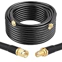 XRDS -RF SMA Cable 40FT, SMA Male to SMA Female Extension Cable 50 Ohm KMR240 Low Loss SMA Coax Coaxial Cable, Black