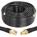 XRDS -RF SMA Extension Cable 200 FT with SMA Male to Female Connector 50 Ohm KMR240 Low Loss Coax Coaxial Cable