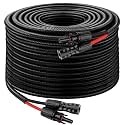 XRDS -RF Solar Cable 100FT, 8AWG Solar Extension Cable with Male &amp; Female Solar Connectors, Flame-Retardant Protective Sleeving Solar Panel Cable, Weatherproof PV Wire for Solar Panel Connection