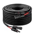 XRDS -RF Solar Cable 30FT, 8AWG Solar Extension Cable with Male &amp; Female Solar Connectors, Flame-Retardant Protective Sleeving Solar Panel Cable, Weatherproof PV Wire for Solar Panel Connection