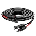 XRDS -RF Solar Cable 3FT, 8AWG Solar Extension Cable with Male &amp; Female Solar Connectors, Flame-Retardant Protective Sleeving Solar Panel Cable, Weatherproof PV Wire for Solar Panel Connection
