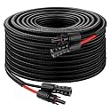 XRDS -RF Solar Cable 40FT, 8AWG Solar Extension Cable with Male &amp; Female Solar Connectors, Flame-Retardant Protective Sleeving Solar Panel Cable, Weatherproof PV Wire for Solar Panel Connection