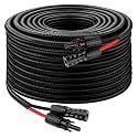 XRDS -RF Solar Cable 50FT, 8AWG Solar Extension Cable with Male &amp; Female Solar Connectors, Flame-Retardant Protective Sleeving Solar Panel Cable, Weatherproof PV Wire for Solar Panel Connection