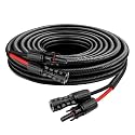 XRDS -RF Solar Cable 6FT, 8AWG Solar Extension Cable with Male &amp; Female Solar Connectors, Flame-Retardant Protective Sleeving Solar Panel Cable, Weatherproof PV Wire for Solar Panel Connection
