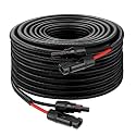 XRDS -RF Solar Panel Cable 30FT, 10AWG Solar Extension Cable with Male &amp; Female Solar Connectors, Flame-Retardant Protective Sleeving Solar Cable, Weatherproof PV Wire for Solar Panel Connection