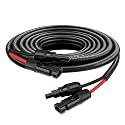 XRDS -RF Solar Panel Cable 3FT, 10AWG Solar Extension Cable with Male &amp; Female Solar Connectors, Flame-Retardant Protective Sleeving Solar Cable, Weatherproof PV Wire for Solar Panel Connection