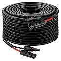 XRDS -RF Solar Panel Cable 50FT, 10AWG Solar Extension Cable with Male &amp; Female Solar Connectors, Flame-Retardant Protective Sleeving Solar Cable, Weatherproof PV Wire for Solar Panel Connection