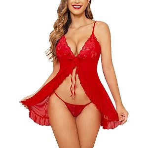 xs and os women39s lace amp net floral above knee babydoll lingerie