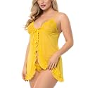 Xs and Os Women's Lace &amp; net Floral Above knee Babydoll Lingerie