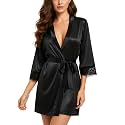 Xs and Os Women Satin Babydoll Nightwear Robe