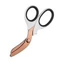 xShear® 7.5” Extreme Duty Trauma Shears - The perfect scissors for the Paramedic, EMT, Nurse or any Emergency Healthcare Provider (White &amp; Rose Gold)