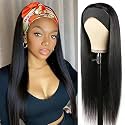 XSY Headband Wig Human Hair Straight 20 Inch Headband Wigs for Black Women Glueless No Lace Front Human Hair Wigs Brazilian Virgin Headband Wig Natural Color