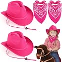 Xtinmee 2 Set Kids Cowboy Hat with Paisley Bandana