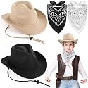 Xtinmee 2 Set Kids Pink Cowboy Hat with Paisley Bandana