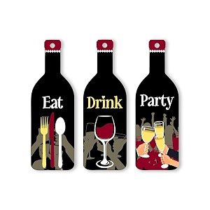 xtore decorative wall art mdf wooden hanger for living room  bedroom  office  kitchen  eat drink party  wall hanging for home decor - set of 3