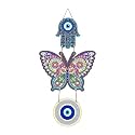 XSTORE Xtore Decorative Wall Art MDF Wooden Hanger for Living Room | Bedroom | Office | Kitchen | Evil Eye | Nazar Raksha | with Modern Butterfly for Home Decor - Pack of 1