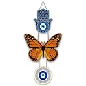 XSTORE Xtore Decorative Wall Art MDF Wooden Hanger for Living Room | Bedroom | Office | Kitchen | Evil Eye | Nazar Raksha | Modern Minimal Look - Pack of 1