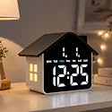 Xtore Digital House-Shaped LED Alarm Clock with