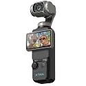 Xtra Muse, Vlogging Camera with 1'' CMOS & 4K/120fps Videos, Pocket Camera with 3-Axis Gimbal Stabilizer, Fast Focusing, Face/Object Tracking, Digital Video Camera for Photography, Digital Camera