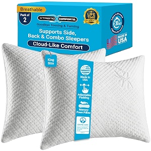 Xtreme Comforts Memory Foam Pillows GREENGUARD Certified