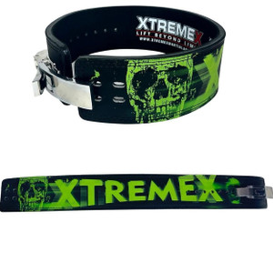 XtremeX 13mm Weightlifting Green Reaper Lever Belt