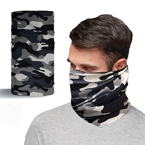 xtrim bamboo bandana face mask for dust amp sun protection for men amp women face cover for multipurpose 100 organic breathable odour-free comfort fit thermoregulatory fabric camo blue