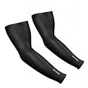 XTRIM Unisex Arm Compression Sleeves for Bike Riding, Medium, Jet Black