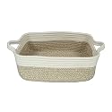 XUANGUO Medium Woven Cotton Rope Storage Basket with Handles