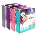 XUCHUN 3 Ring Binders 2 Inch,Clear View Binder with 2 Pockets, Holds 450 Sheets 8.5x11 Inches Paper, Customizable Cover & Spine, Large Capacity Binders for Office, School, Home, Business