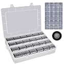 Xuerdon 168Pcs 46mm Coin Capsules Case, 8 Sizes Foam Black Gasket