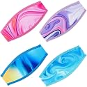 Xuhal 4 Pcs Neoprene Mask Strap Cover for Neoprene Diving Swimming Snorkel Non Slip Hair Protector Wrap for Men Women