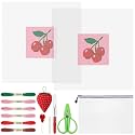 XunYee 16 Pcs Cherries Needlepoint Kit for Beginners Adults Starters