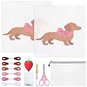 XunYee 22 Pcs Dachshund 18 Mesh Needlepoint Canvas Kit for Beginner Adults