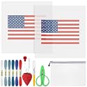 XunYee 23 Pcs American Flag Needlepoint Kit for Beginners Adults Starters