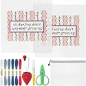 XunYee 24 Pcs Don't You Ever Grow up 18 Mesh Needlepoint Canvas Kit