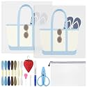 XunYee 26 Pcs Beach Tote Needlepoint Kit for Beginners Adults Starters