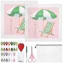 XunYee 26 Pcs Palm Beach Chaise Needlepoint Kit for Beginners Adult Starter