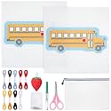 XunYee 26 Pcs School Bus Needlepoint Kit for Beginners Adults Starters
