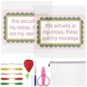 XunYee 29 Pcs This Actually is My Circus Needlepoint Kit for Beginner Adult