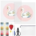 XunYee 30 Pcs Swan Needlepoint Kit for Beginners Adults Starters