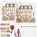 XunYee 41 Pcs Halloween Townhouse Needlepoint Kit for Beginners Adults