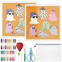 XunYee 48 Pcs Halloween Ghost Party Needlepoint Kit for Beginners Adults