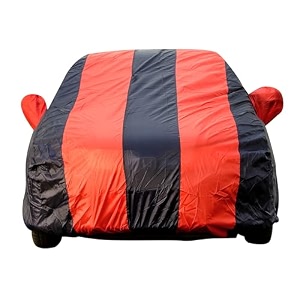xuv 300 dustproof car cover with mirror amp antenna pockets red blue stripes taffeta polystertriple stitched compatible with mahindra xuv 300 car cover 2019 to 2024 xuv 300 car accessories